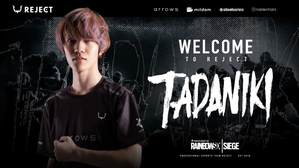 【RAINBOW SIX】tadaNiki選手移籍・加入のお知らせ