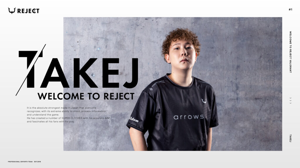 【VALORANT】takej選手移籍・加入のお知らせ