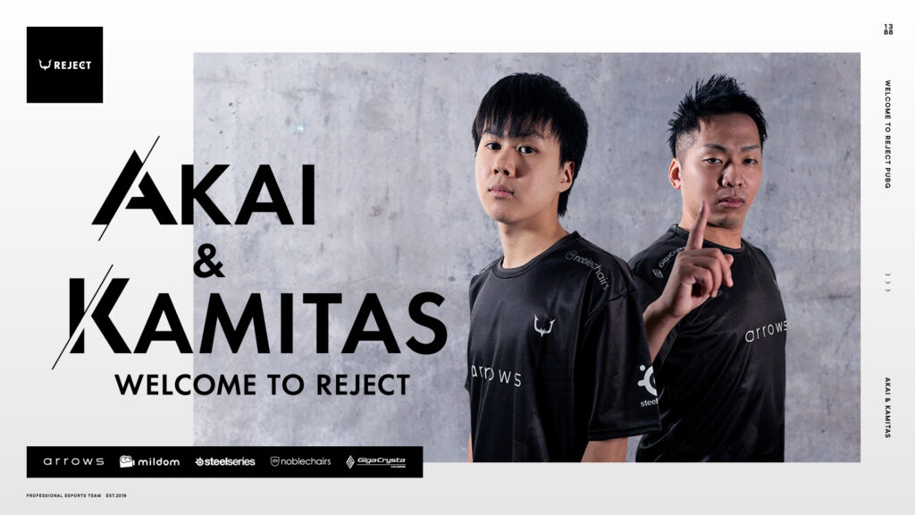 【PUBG】AKAI・kamitas選手加入のお知らせ