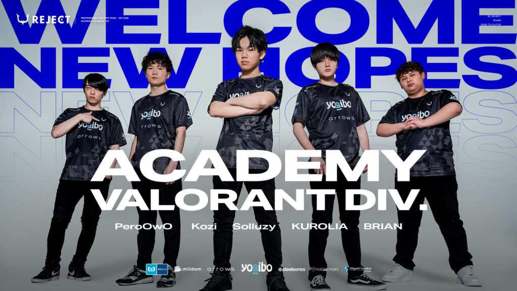 【REJECT ACADEMY】 VALORANT部門新メンバー加入のお知らせ