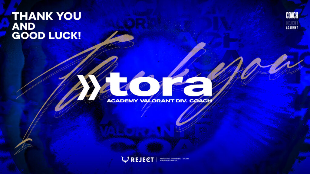 【ACADEMY VALORANT】toraコーチ契約満了のお知らせ