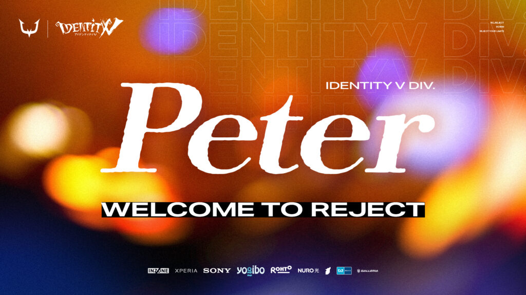【第五人格/IdentityV】Peter選手加入のお知らせ