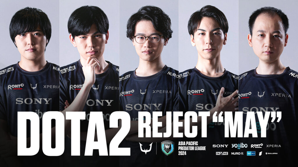 「Predator League 2024」Dota2部門の日本代表チーム「Team May」のネーミングライツを取得し「REJECT May」に。今大会における活動を全面的にサポート。