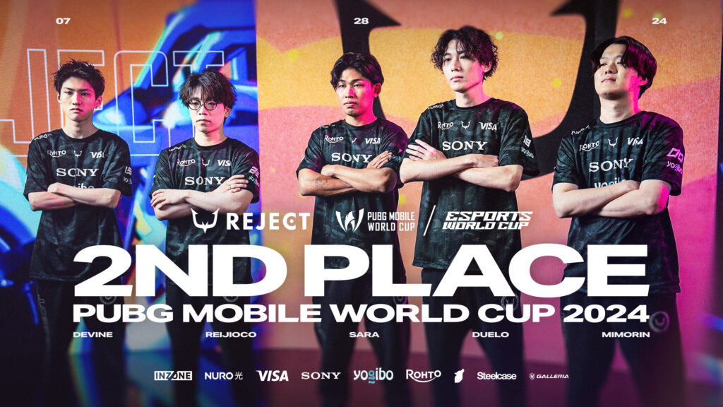 PUBG MOBILE部門が公式世界大会『PUBG MOBILE WORLD CUP 2024』で準優勝！