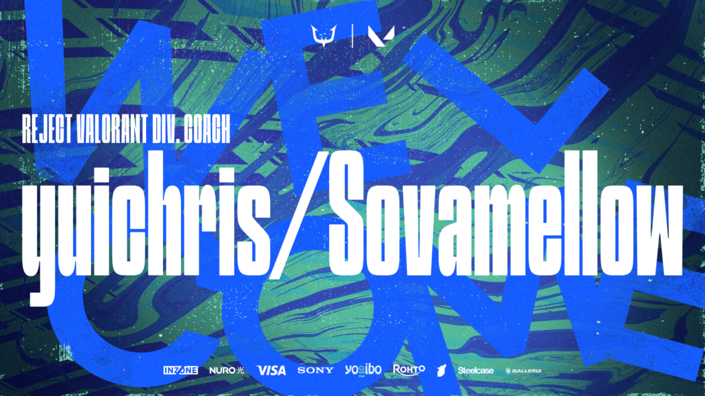 【VALORANT】Sovamellowコーチ、yuichris コーチ 加入のお知らせ