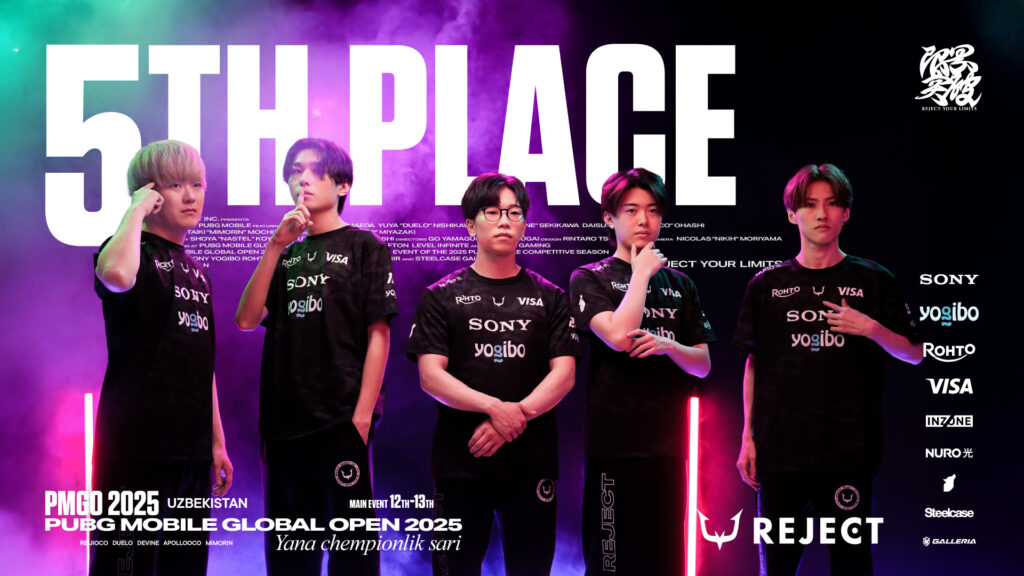 PUBG MOBILE部門が世界大会「PUBG MOBILE GLOBAL OPEN 2025」で総合5位を獲得！！