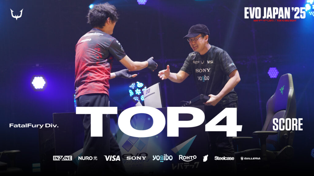 Fatal Fury（餓狼伝説CotW）部門 SCORE選手、EVO JAPANで4位入賞!!