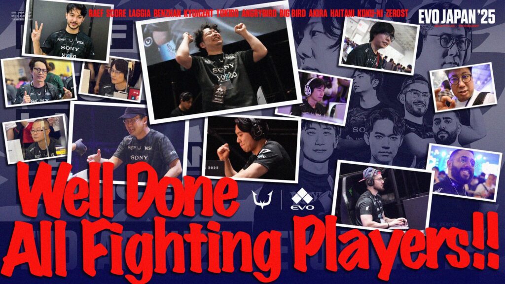 【大会結果】『EVO Japan 2025』の舞台でSF6部門あきら選手が5位入賞、餓狼伝説部門SCORE選手が4位入賞など、各選手が大健闘！