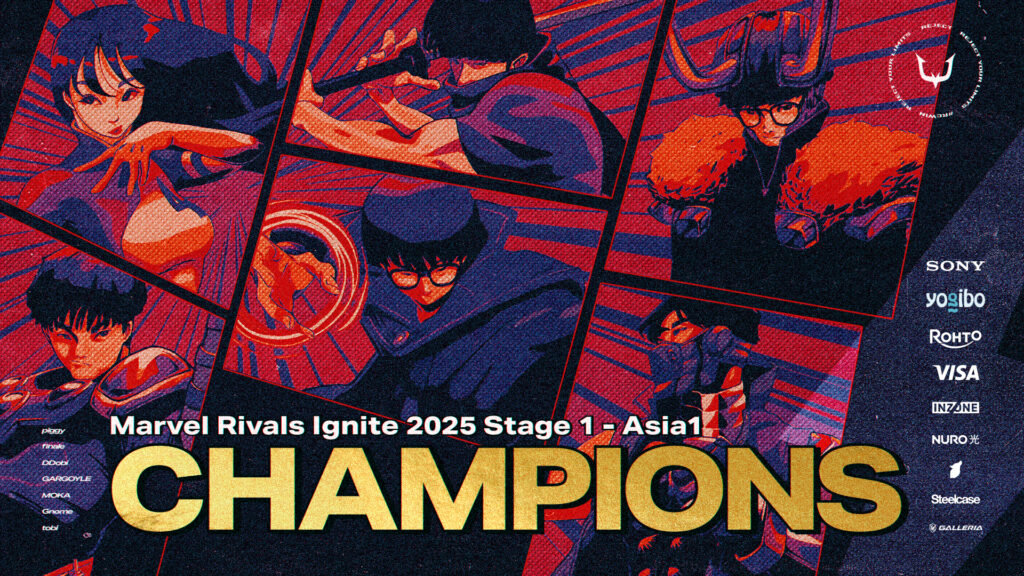 【Marvel Rivals部門】『Marvel Rivals IGNITE 2025 Stage 1 – Asia』で無敗優勝、アジア王者に輝く
