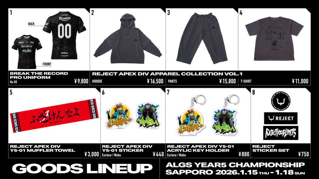 【APEX部門】ALGS Year 5 Championship 現地物販情報