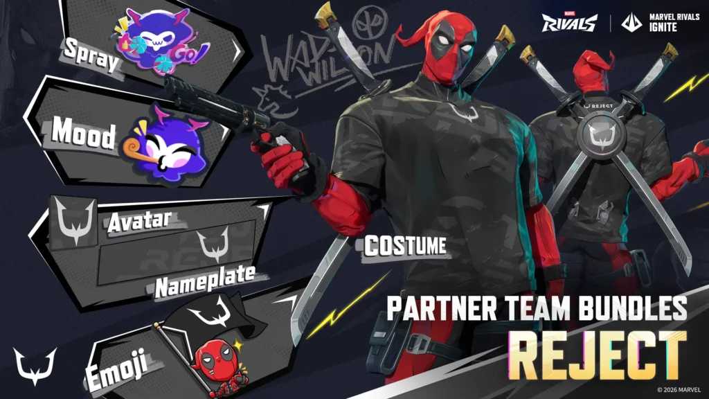 【Marvel Rivals部門】ゲーム内にてREJECT Team Bundleの実装が決定